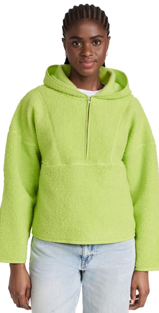 Year of Ours Sherpa Mammoth Half Zip Hoodie Matcha Cover