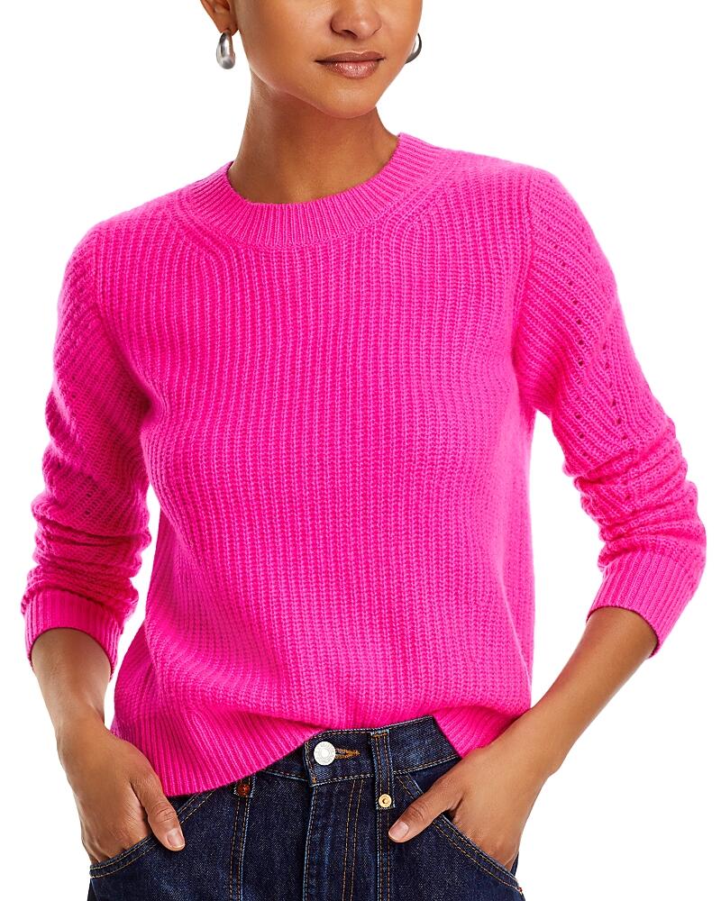 Aqua Cashmere Ribbed Crewneck Sweater - Exclusive Cover