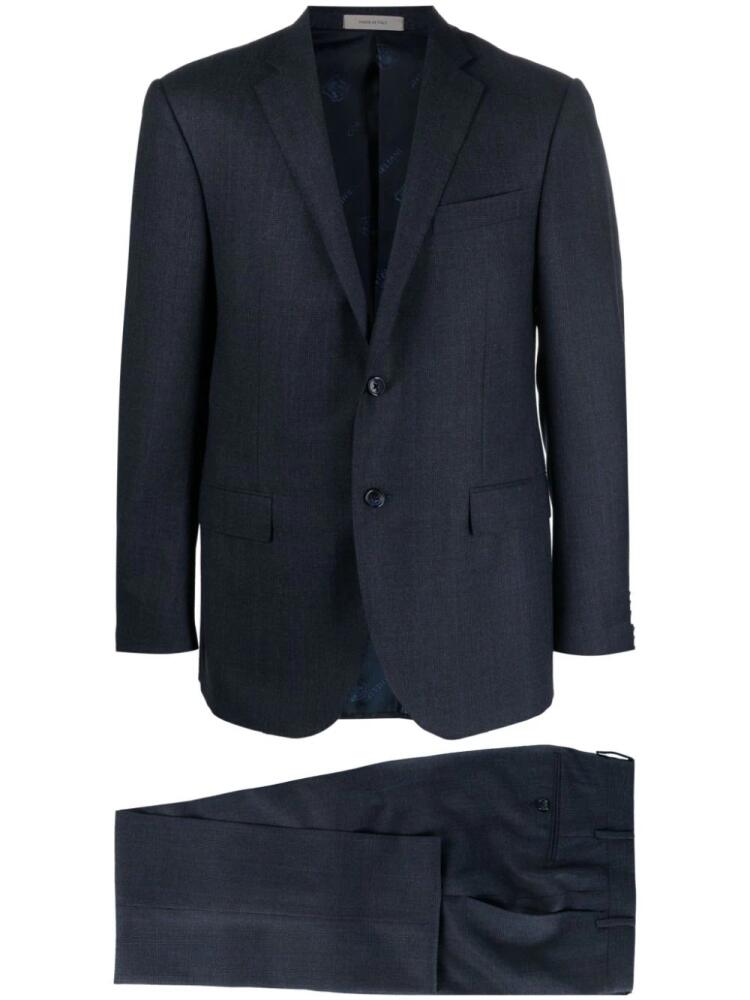 Corneliani single-breasted wool suit - Blue Cover