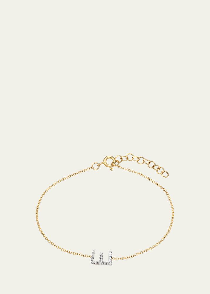 Zoe Lev Jewelry 14K Yellow Gold Diamond Initial X Bracelet Cover