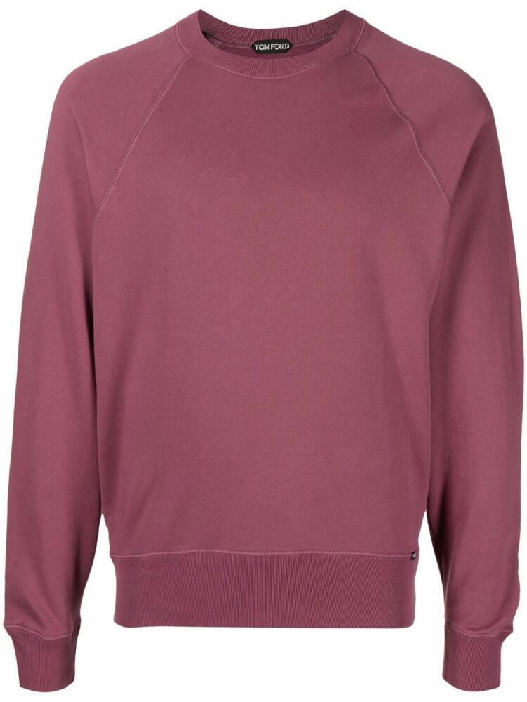 TOM FORD crew-neck cotton jumper - Purple Cover