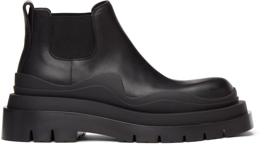 Bottega Veneta Black Low 'The Tire' Chelsea Boots Cover