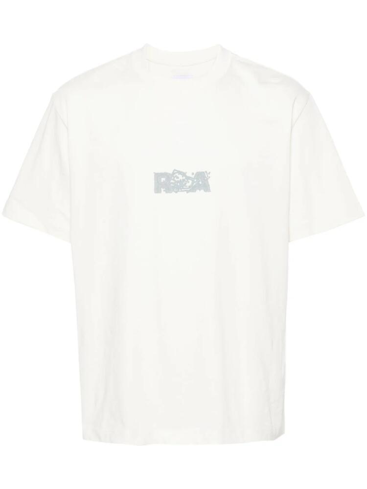 ROA logo-print cotton T-shirt - White Cover