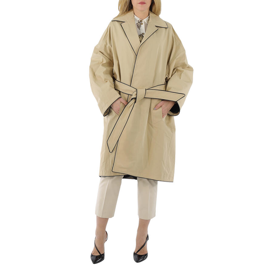 Balenciaga Ladies Beige Belted Trench Coat Cover