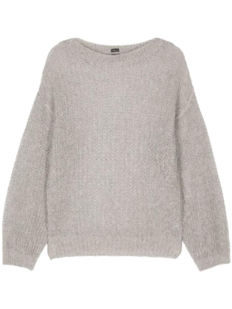 BOSS open-knit sweater - Grey Cover