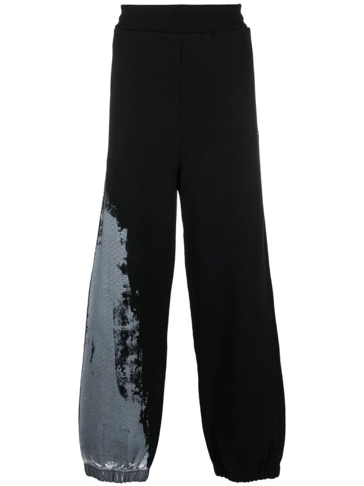 A-COLD-WALL* abstract-print track pants - Black Cover