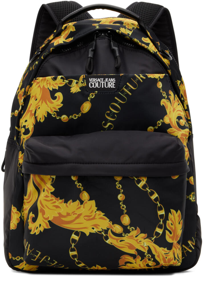 Versace Jeans Couture Black & Gold Chain Couture Backpack Cover