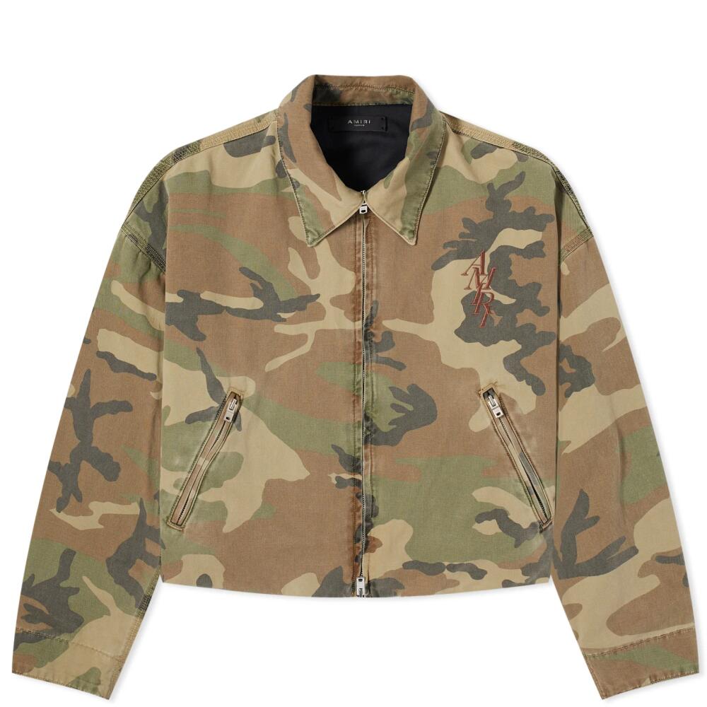 AMIRI Women's Camo Workman Jacket in Green Camo Cover