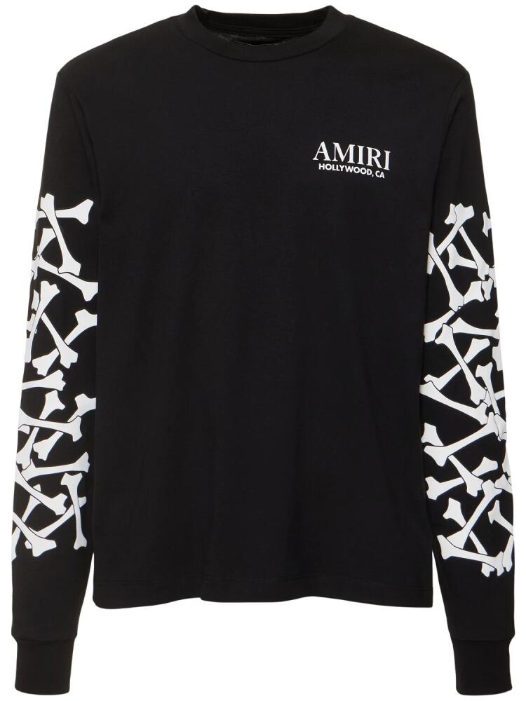 AMIRI Bones Stacked Cotton Long Sleeve T-shirt Cover