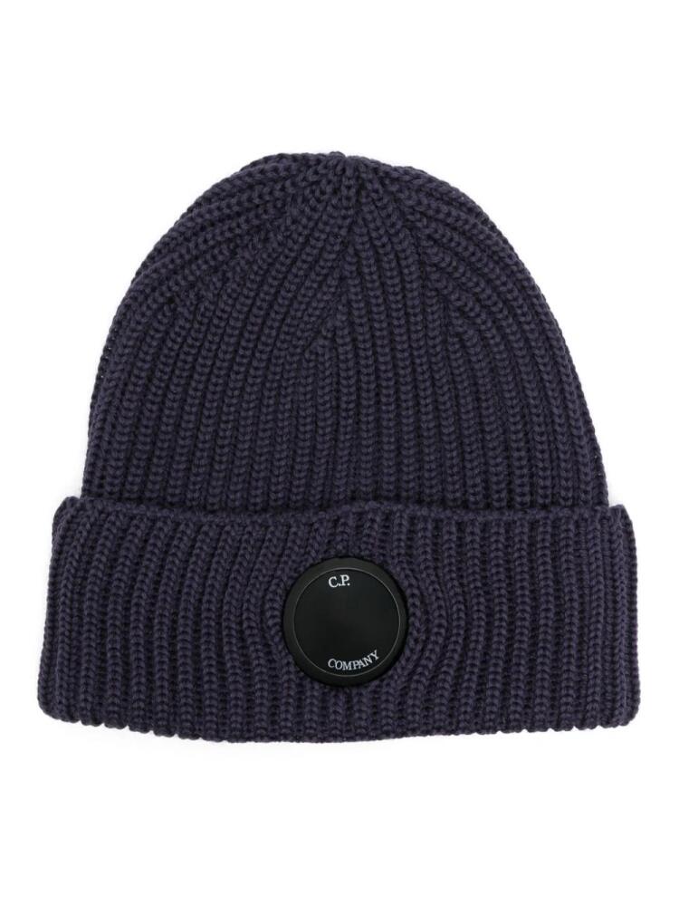 C.P. Company Lens-detail beanie - Blue Cover