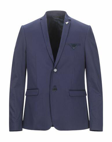 Patrizia Pepe Man Blazer Midnight blue Cotton, Elastane Cover