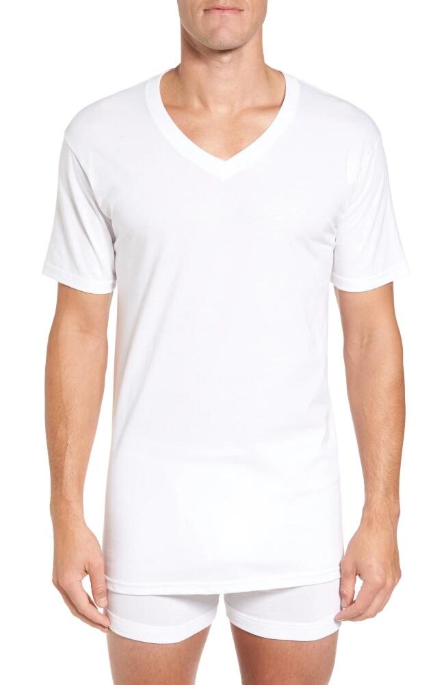 Nordstrom 4-Pack Regular Fit Supima Cotton V-Neck T-Shirts in White Cover