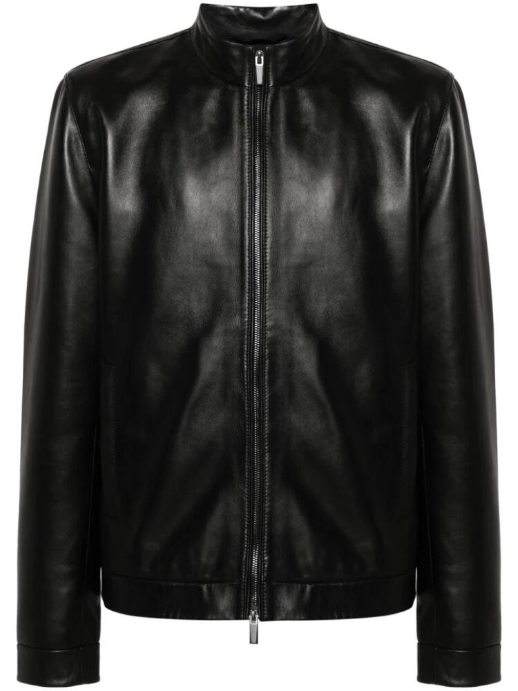 Calvin Klein zip-up leather jacket - Black Cover