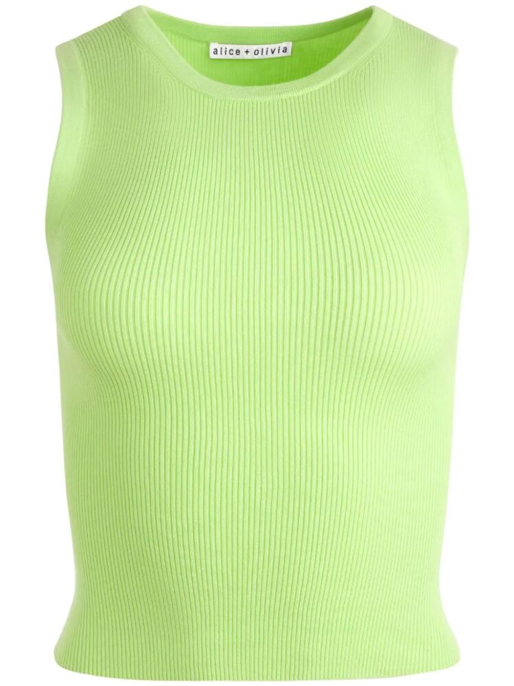 alice + olivia Tonita ribbed tank top - Green Cover