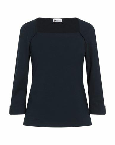 Diana Gallesi Woman T-shirt Midnight blue Cotton, Elastane Cover