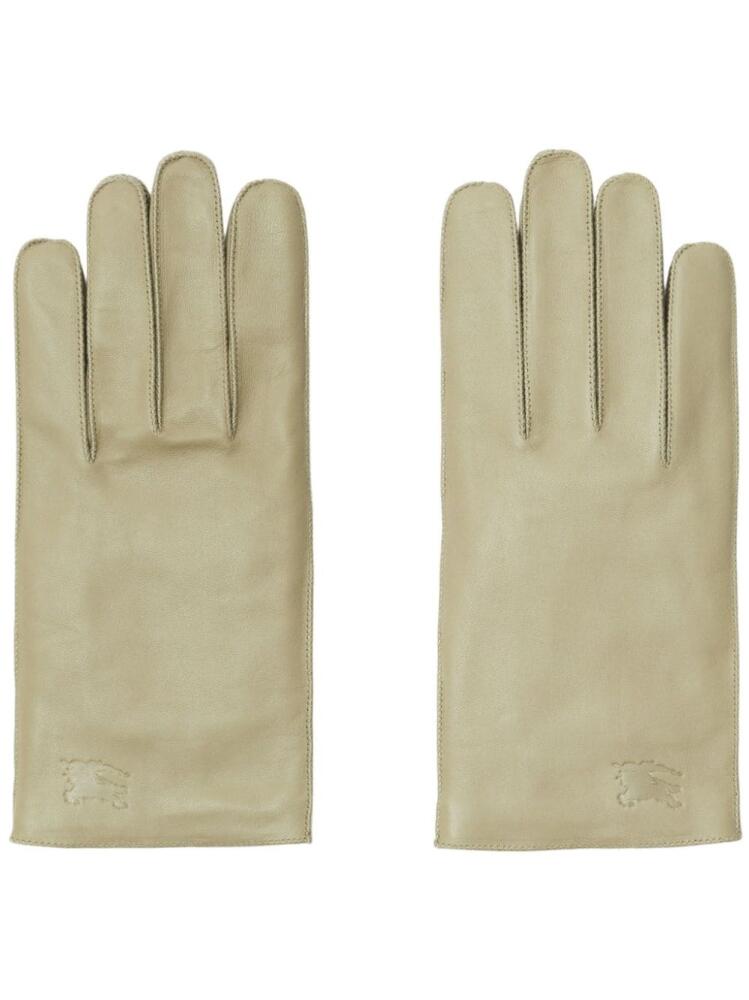 Burberry Equestrian Knight-motif leather gloves - Neutrals Cover