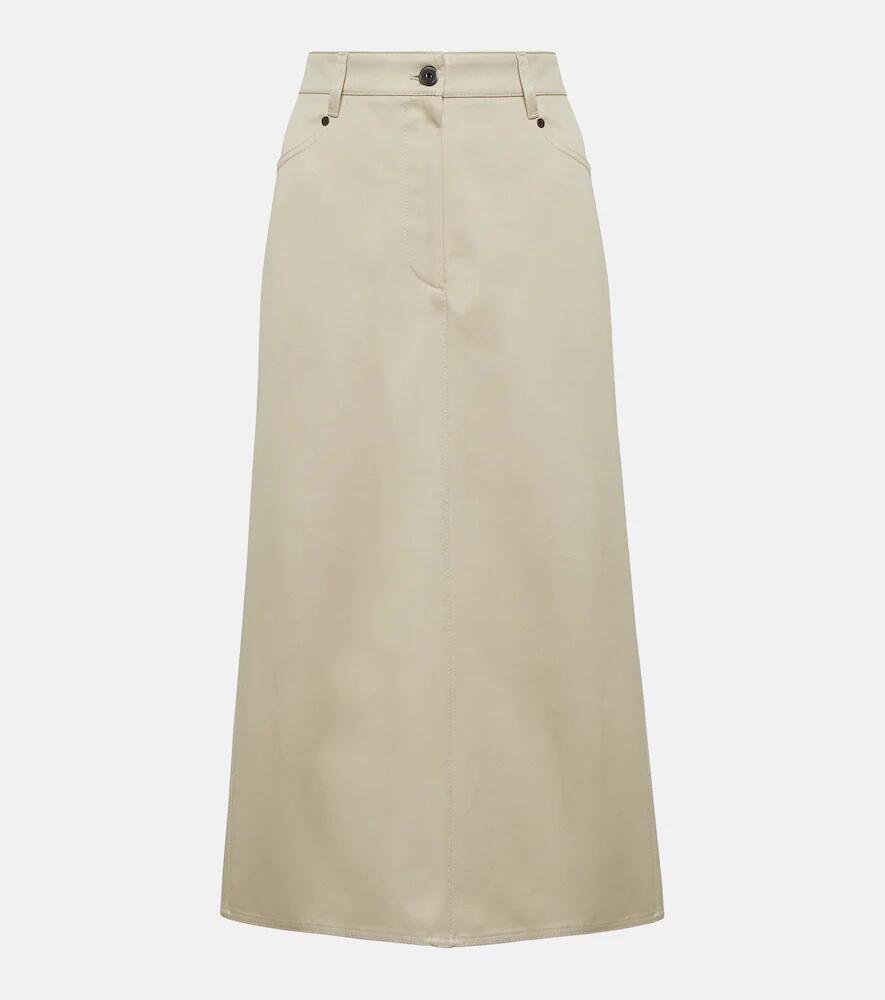 Brunello Cucinelli Denim midi skirt Cover