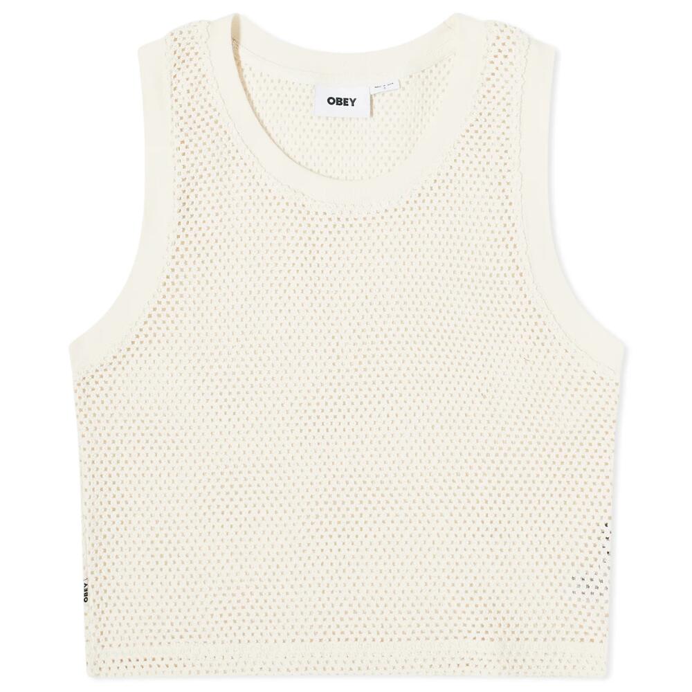 Obey Women's Hudson Mesh Tank Top in Unbleached Cover