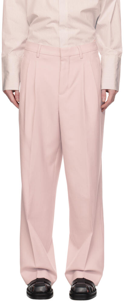 AMI Paris Pink Straight Fit Trousers Cover