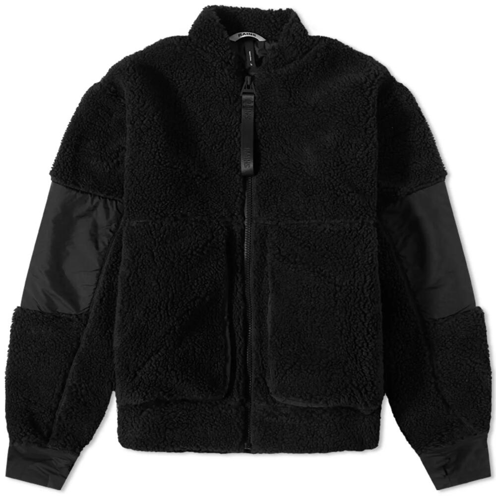 Rains Men's Kofu Fleece Bomber Jacket in Black Cover