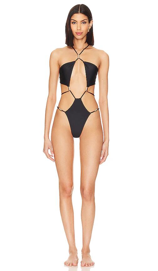 Michael Costello x REVOLVE Zadie One Piece in Black Cover