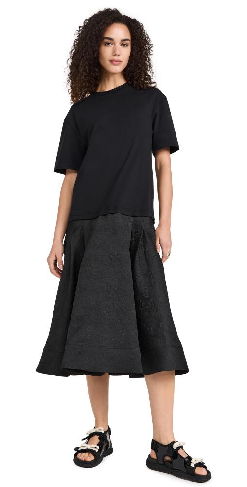 Sea Elegi Solid T-Shirt Dress Black Cover