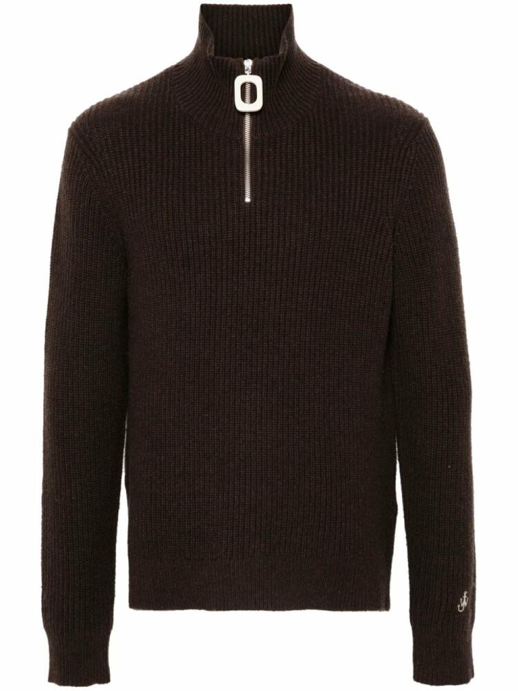 JW Anderson Half-Zip sweater - Brown Cover