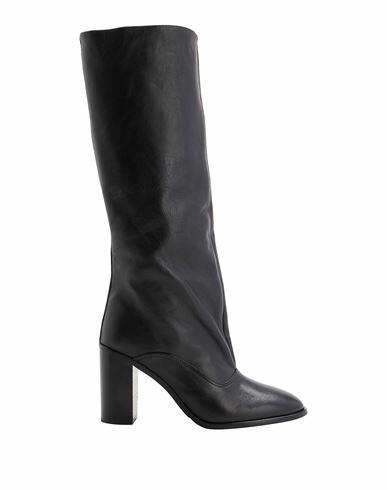 8 By Yoox Leather Round-toe High Boot Woman Boot Black Calfskin Cover