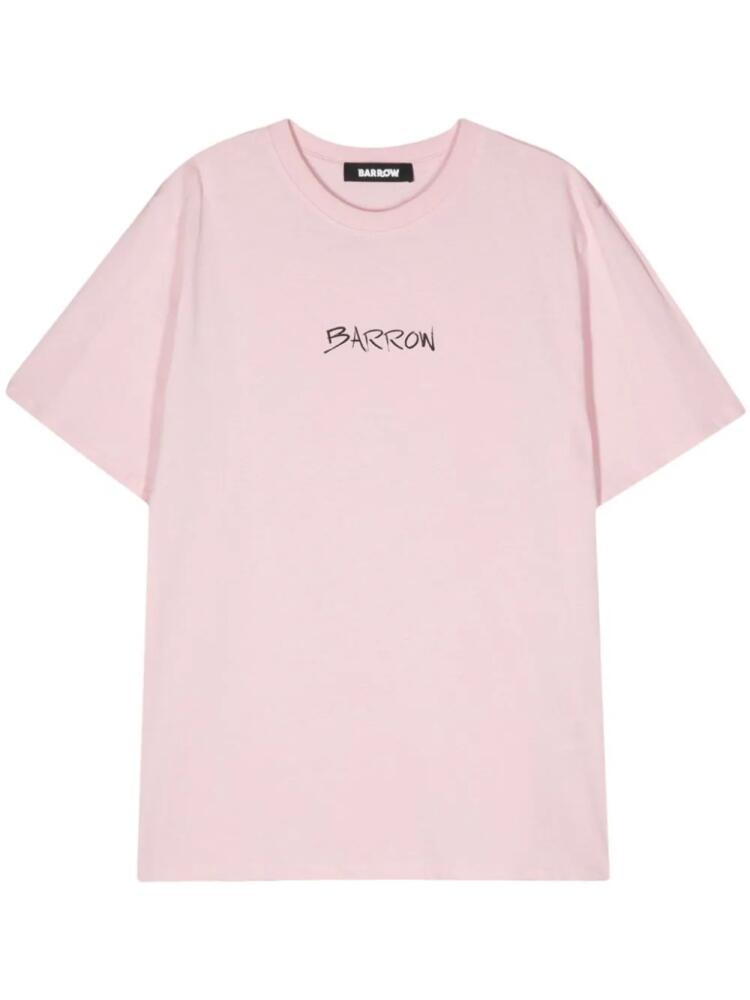 BARROW logo-printed cotton T-shirt - Pink Cover