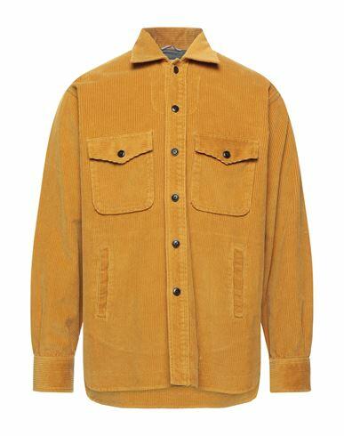 Tintoria Mattei 954 Man Shirt Ocher Cotton Cover