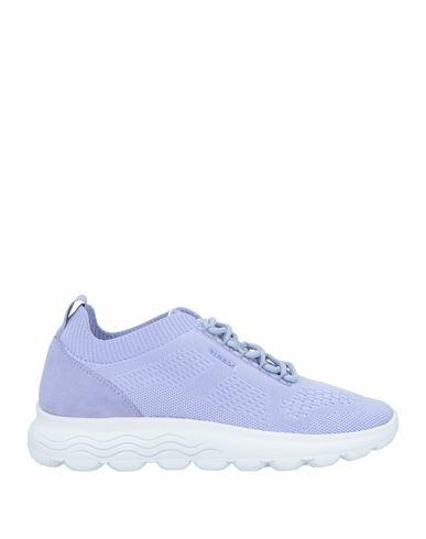 Geox Woman Sneakers Lilac Textile fibers, Soft Leather Cover