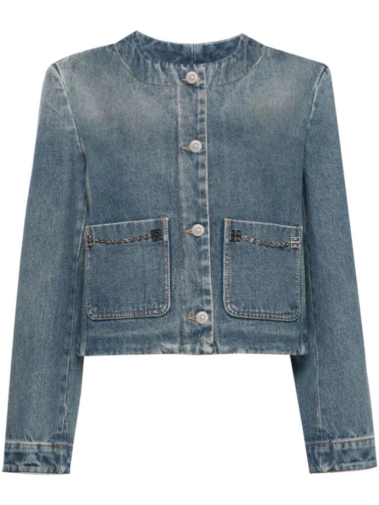 Givenchy 4G chain-link denim jacket - Blue Cover