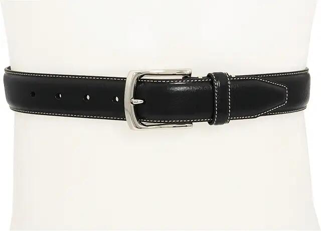 Johnston & Murphy Topstitched Belt (Black) Men's Belts Cover