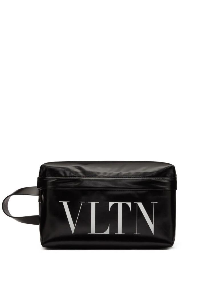 Valentino Garavani VLTN leather wash bag - Black Cover