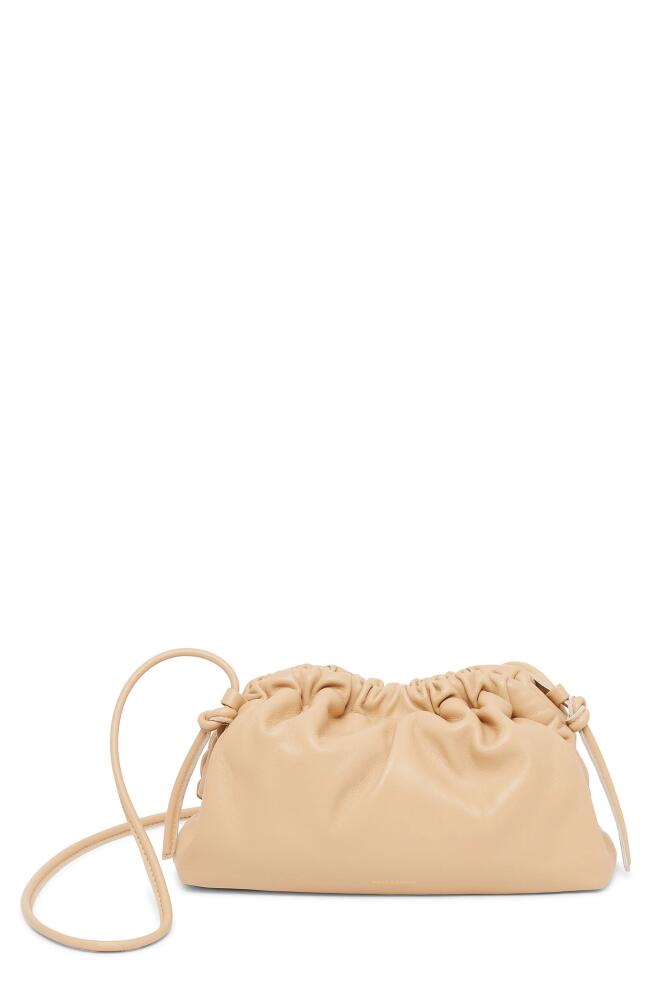 Mansur Gavriel Mini Cloud Leather Clutch in Sand Cover