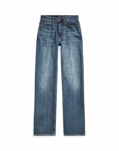 Polo Ralph Lauren High-rise Straight Jean Woman Jeans Blue Cotton, Elastane Cover