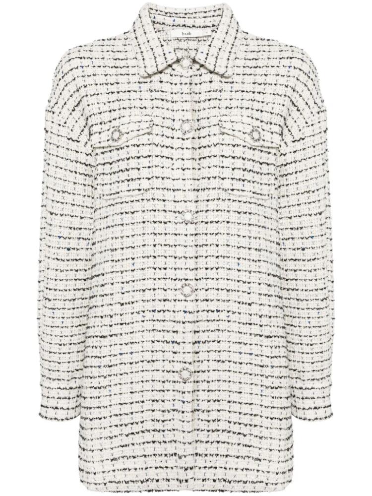 b+ab tweed shirt jacket - White Cover