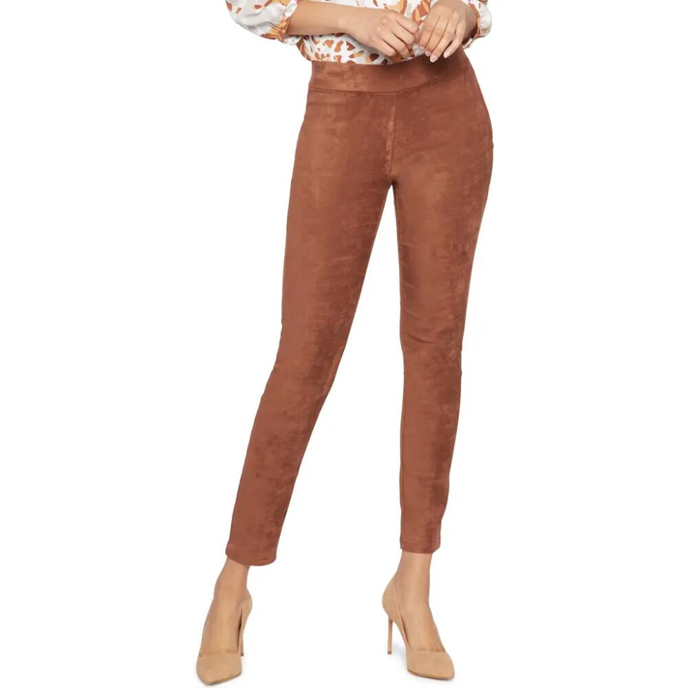 NYDJ Faux Suede Leggings in Coffee Bean Cover