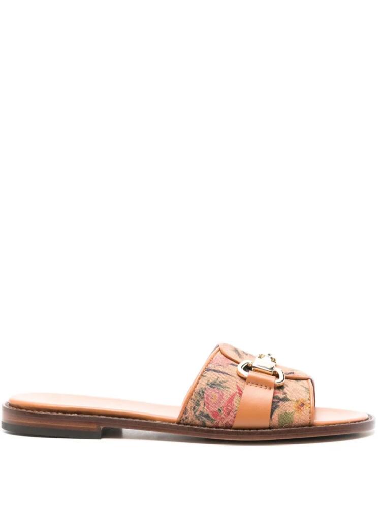 Doucal's Allori floral-print sandals - Brown Cover