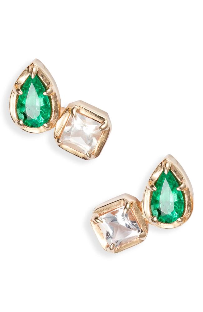 Anzie Mélia Stud Earrings in Green Cover