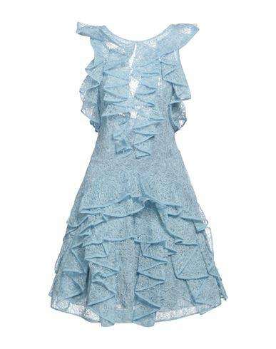 Ermanno Scervino Woman Mini dress Light blue Silk, Polyamide Cover