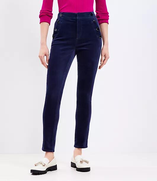 Loft Petite Curvy Mariner Skinny Pants in Velvet Cover