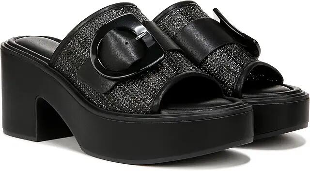 Naturalizer Clara2 Slides (Black Straw) Women's Sandals Cover