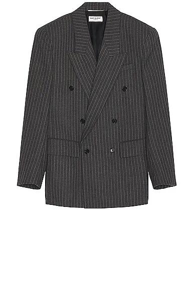 Saint Laurent Veste Sue Base in Grey Cover