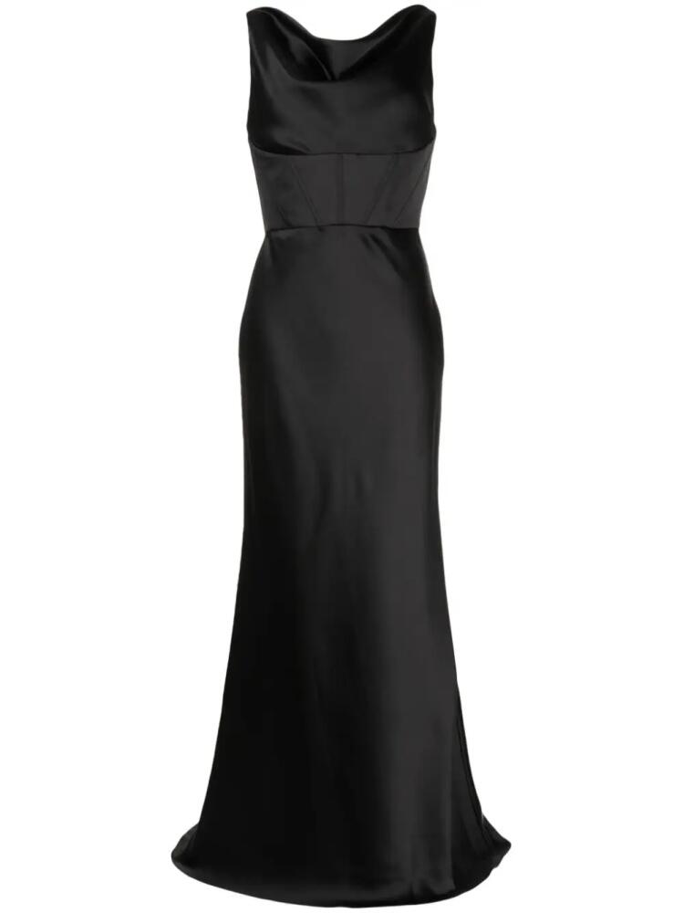 Amsale cowl neck corset gown - Black Cover