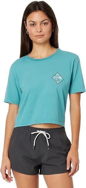 Salty Crew Tippet Fill Crop Tee (Sea Green) Women's Clothing Cover