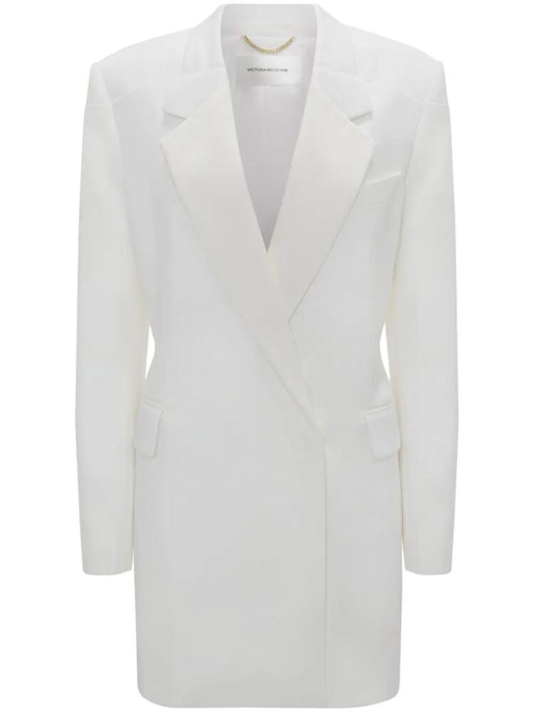 Victoria Beckham fold-shoulder blazer mini dress - White Cover