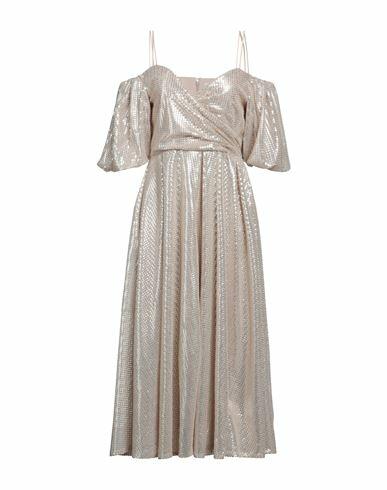 Sfizio Woman Midi dress Beige Polyester Cover