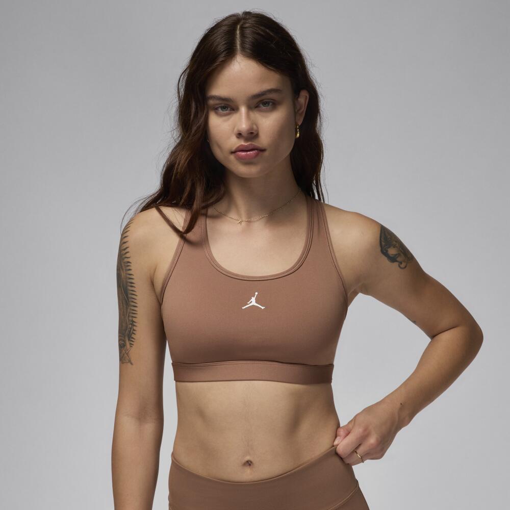 Women's Jordan Sport Medium-Support Padded Jumpman Bra in Brown Cover