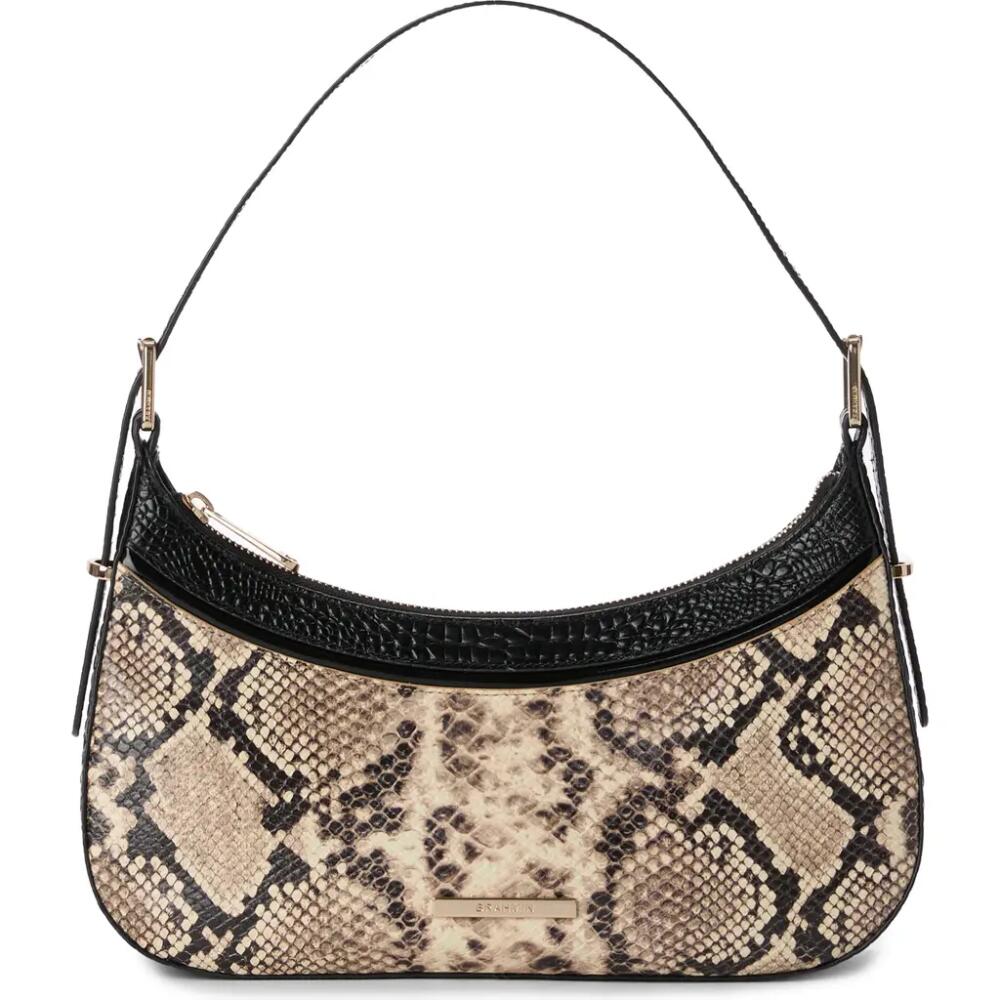 Brahmin Kyrie Embossed Leather Shoulder Bag in Ivory Multi Cover